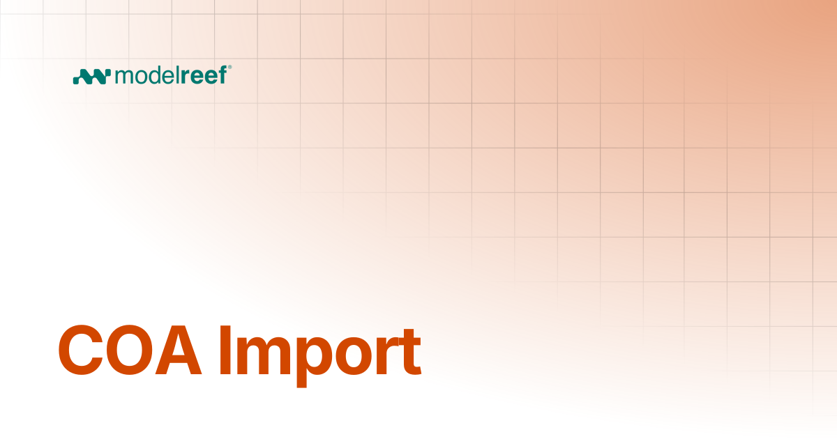 COA Import | Help | Help, How-tos, Use Cases & Syntax | Model Reef
