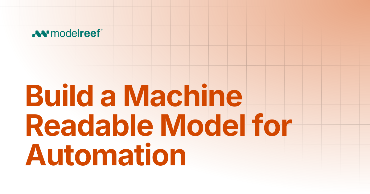 Build a Machine Readable Model for Automation | How Tos | Help, How-tos ...