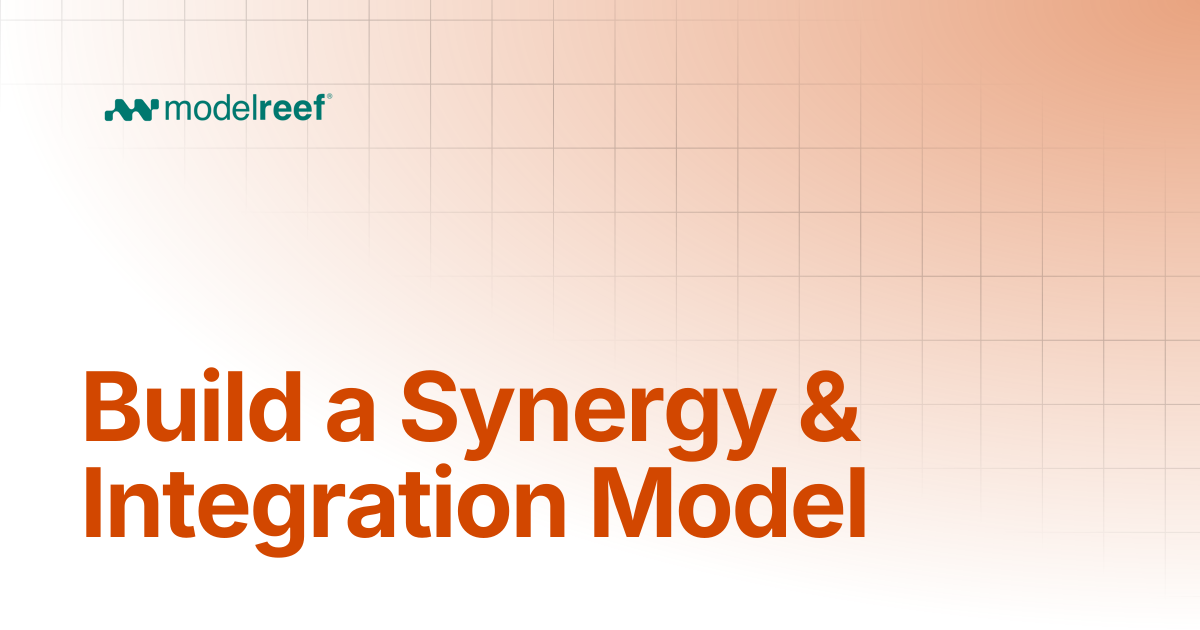 Build a Synergy & Integration Model | How Tos | Help, How-tos, Use ...