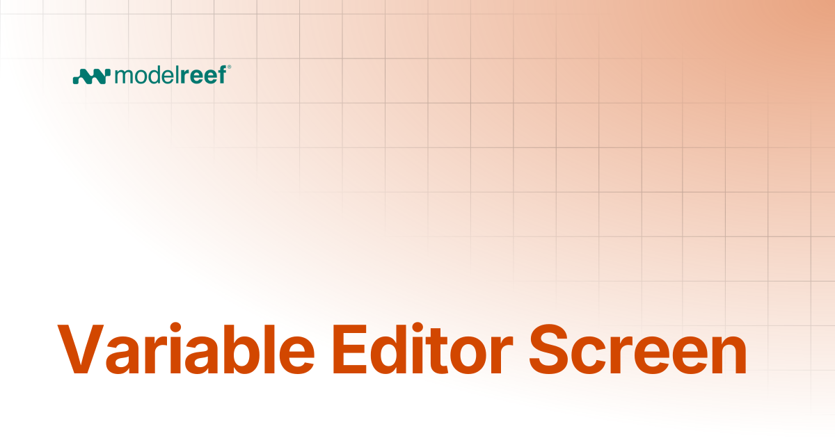 Variable Editor Screen | Syntax | Help, How-tos, Use Cases & Syntax ...